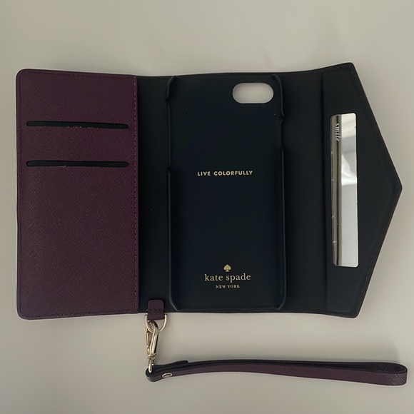 Kate Spade Envelope Wristlet in Burgundy - Picture 3 of 6